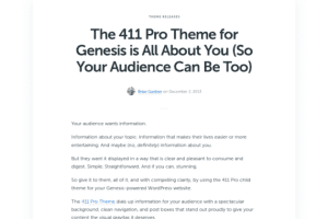 StudioPress The 411 Pro Genesis WordPress Theme 1.1