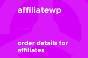 AffiliateWP – Order Details For Affiliates 1.1.5