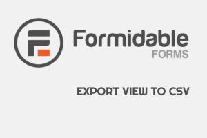 Formidable Export View to CSV 1.07