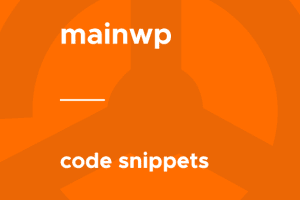 MainWP – Code Snippets 4.0.3