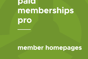 Paid Memberships Pro – Member Homepages 0.3