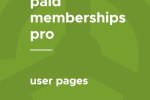 Paid Memberships Pro – User Pages .6