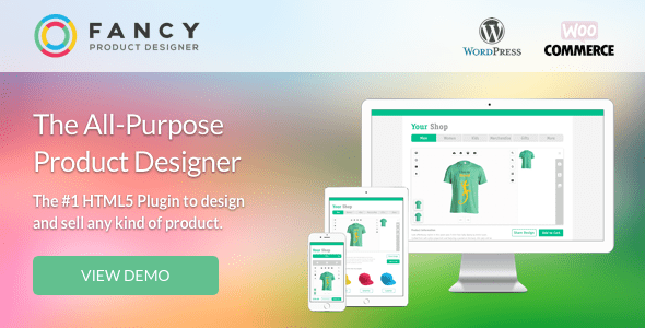 Fancy Product Designer Plus Add-On WooCommerce WordPress v.4.7.9 Plus v1.3.5 自主设计定制产品插件下载