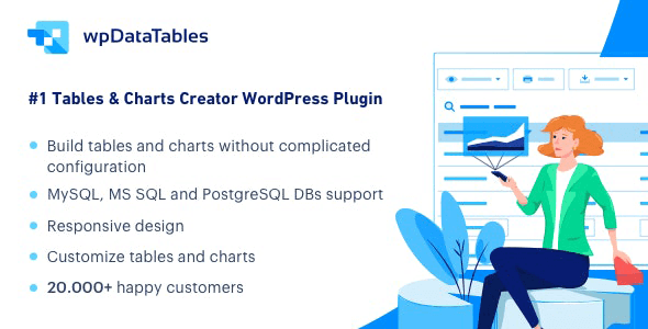 WPDataTables v.5.0 用于 WordPress 的表格和图表管理器插件下载