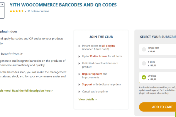 YITH WooCommerce Barcodes and QR Codes Premium 2.8.0 条形码和二维码插件下载