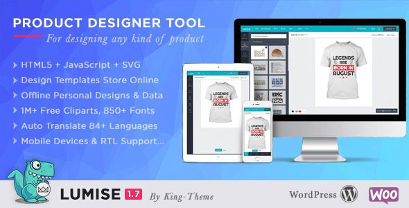 Lumise 2.0.2 – Product Designer Tool 定制产品在线设计插件下载