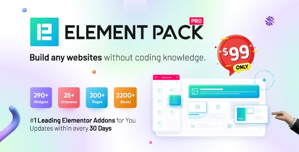 Element Pack Pro v7.17.5  Addons for Elementor Elementor设计元素小部件插件破解版下载