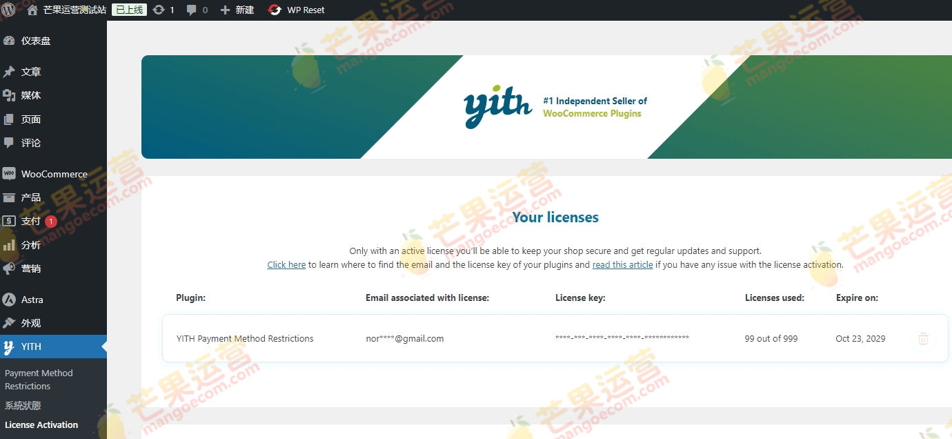 YITH Payment Method Restrictions for WooCommerce Premium 根据条件限制或隐藏付款方式插件破解版下载