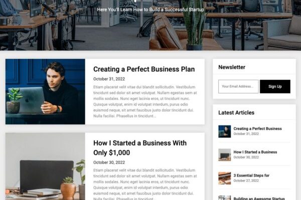 Startup Hub v106.1 响应式博客主题下载