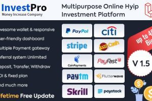 InvestPro v6.0.3 – 钱包和银行在线HYIP投资平台源码下载