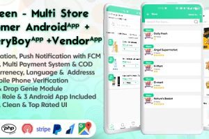 GoGreen v2.1 – 食品，杂货店，药房多商店（供应商）Android应用程序，并带有交互式管理面板源码下载
