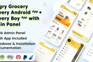 Hungry Grocery Delivery Android App and Delivery Boy App with Interactive Admin Panel v.1.8 带有交互式管理面板的杂货配送 Android 应用程序和送货男孩应用程序下载