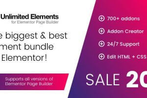 Unlimited Elements for Elementor Pro (Premium) v.1.5.31 Elementor网页设计组件拓展插件免费下载