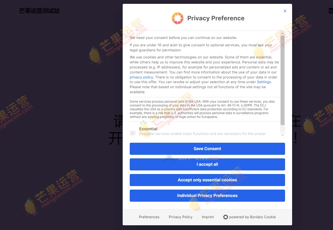 Borlabs Cookie – Cookie Opt-in WordPress网站的cookie隐私同意管理插件下载