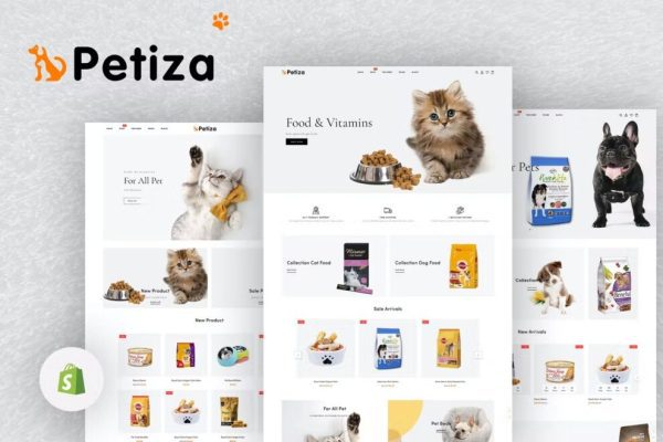 PETIZA V1.0.1 - 宠物食品店响应式购物shopify主题下载
