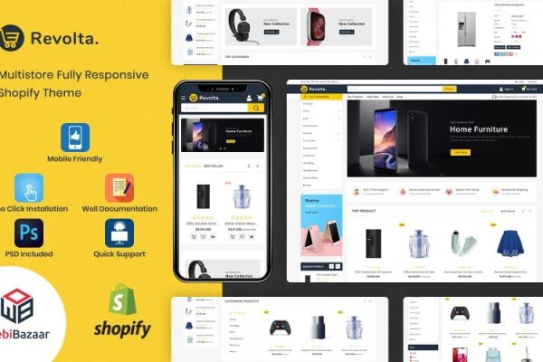 Revolta v.2.0.0 最小的现代多商店 Shopify 主题下载