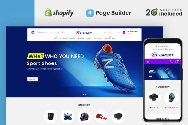 Esport v.2.4.0 运动体育商店 Shopify 主题下载