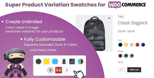 Super Product Variation Swatches v.2.2 WooCommerce多样式变体插件下载