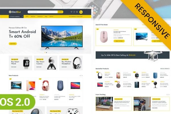 ElectBuz 2.0 电子产品商店多用途 Shopify主题下载