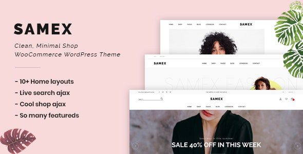 Samex v2.1 – 干净，轻便的商店 WooCommerce WordPress 主题下载