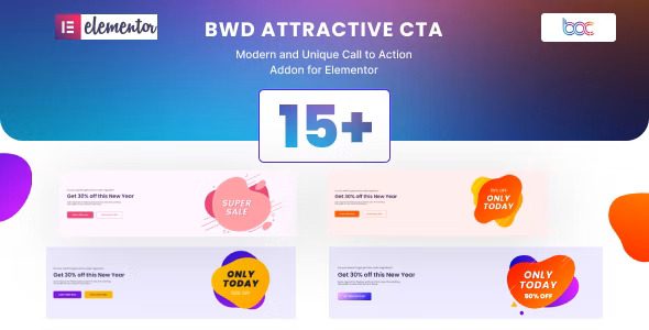 BWD Call to Action addon for elementor v1.0 刺激下单促销模块设计插件下载