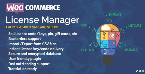WooCommerce License Manager v.5.0.1 许可证密钥设置生成插件下载