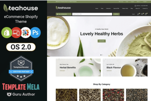 Teahouse – 茶、咖啡和香料 Shopify 主题下载