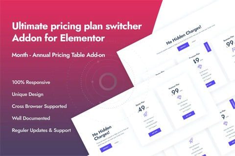 Ultimate Pricing Plan Switcher Addon for Elementor v1.0.2 Elementor套餐计划组件设计插件下载