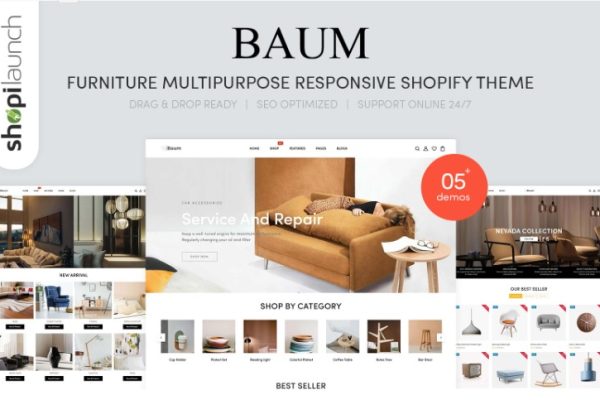 Baum – 家具多用途响应式 Shopify 主题模板下载