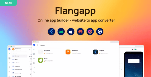 Flangapp v1.7.1 – 来自网站的 SAAS 在线App应用程序生成器PHP源码下载
