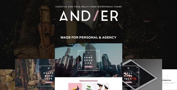 Andier v1.2.2 – 响应式单页和多页作品集主题下载
