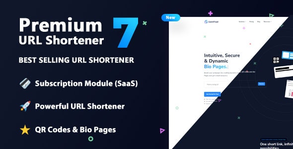 Premium Url Shortener v7.4.4 + Saas Theme v5.0 URL缩短短链接生成源码下载