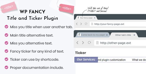 WP Fancy Title and Ticker WordPress Plugin v1.7.1 网站标题插件下载