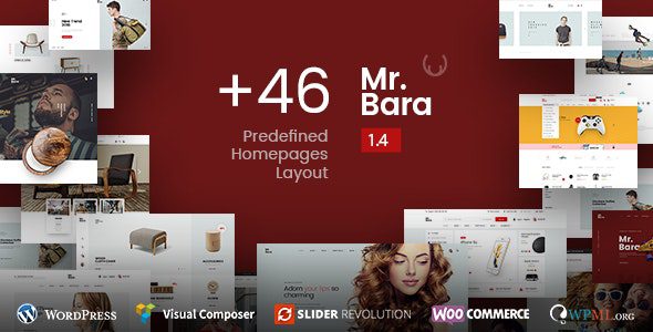 Mr.Bara v1.9.1 – 反应灵敏的多用途电子商务WordPress主题下载