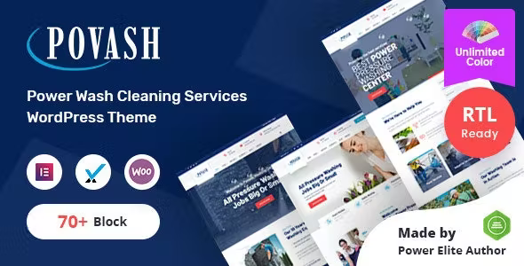 Povash v3.0 – Power Wash WordPress 主题 + RTL下载