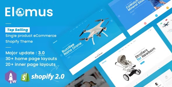 Elomus Shop Single Product Shopify Theme v3.12 主题下载