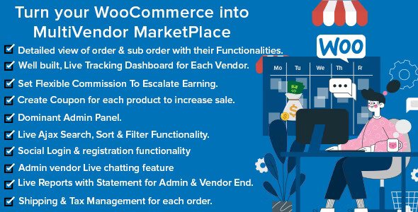 Mercado Pro v1.6.0 将您的 WooCommerce 变成多供应商市场插件下载