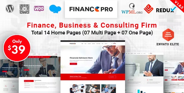 Finance Pro v1.8.8 – 商业与咨询 WordPress 主题下载