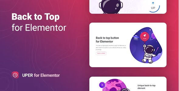 Uper – Back to Top Button for Elementor v1.0.4 返回顶部按钮插件下载