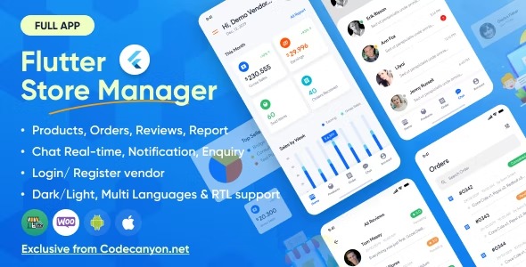Flutter Store Manager v3.4.0 – 适用于供应商 WordPress 和 Woocommerce 的app应用程序下载