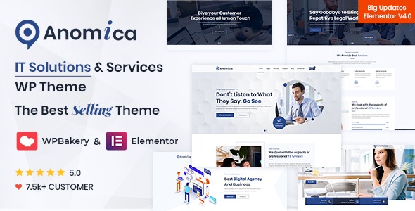 Anomica v4.3 – IT 解决方案和服务 WordPress 主题下载