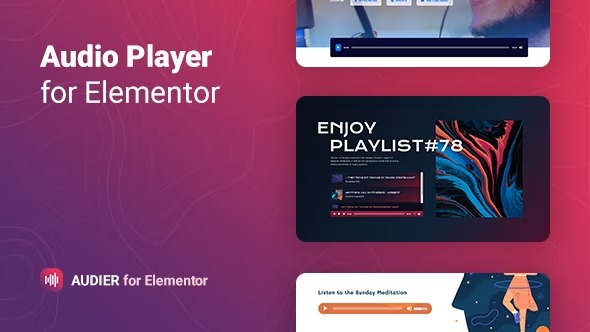 Audier v.1.0.9 带有 Elementor 控件生成器的音频播放器插件下载