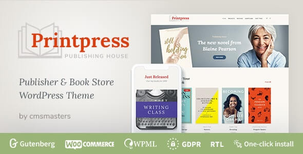 Printpress v1.1.1 图书出版 WordPress 主题下载