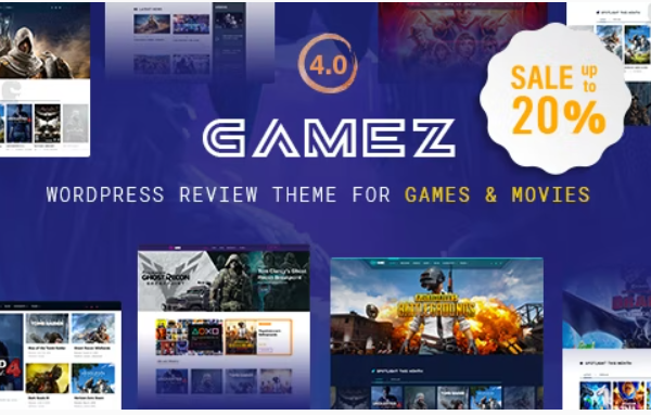 Gamez v4.3.4 – 游戏、电影和音乐的最佳 WordPress 评论主题下载