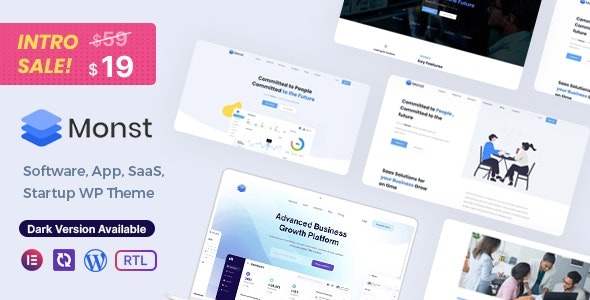 Monst v1.1 Saas Startup WordPress 主题下载