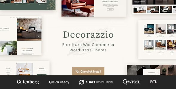 Decorazzio v1.0.7 室内设计和家具店 WordPress 主题下载