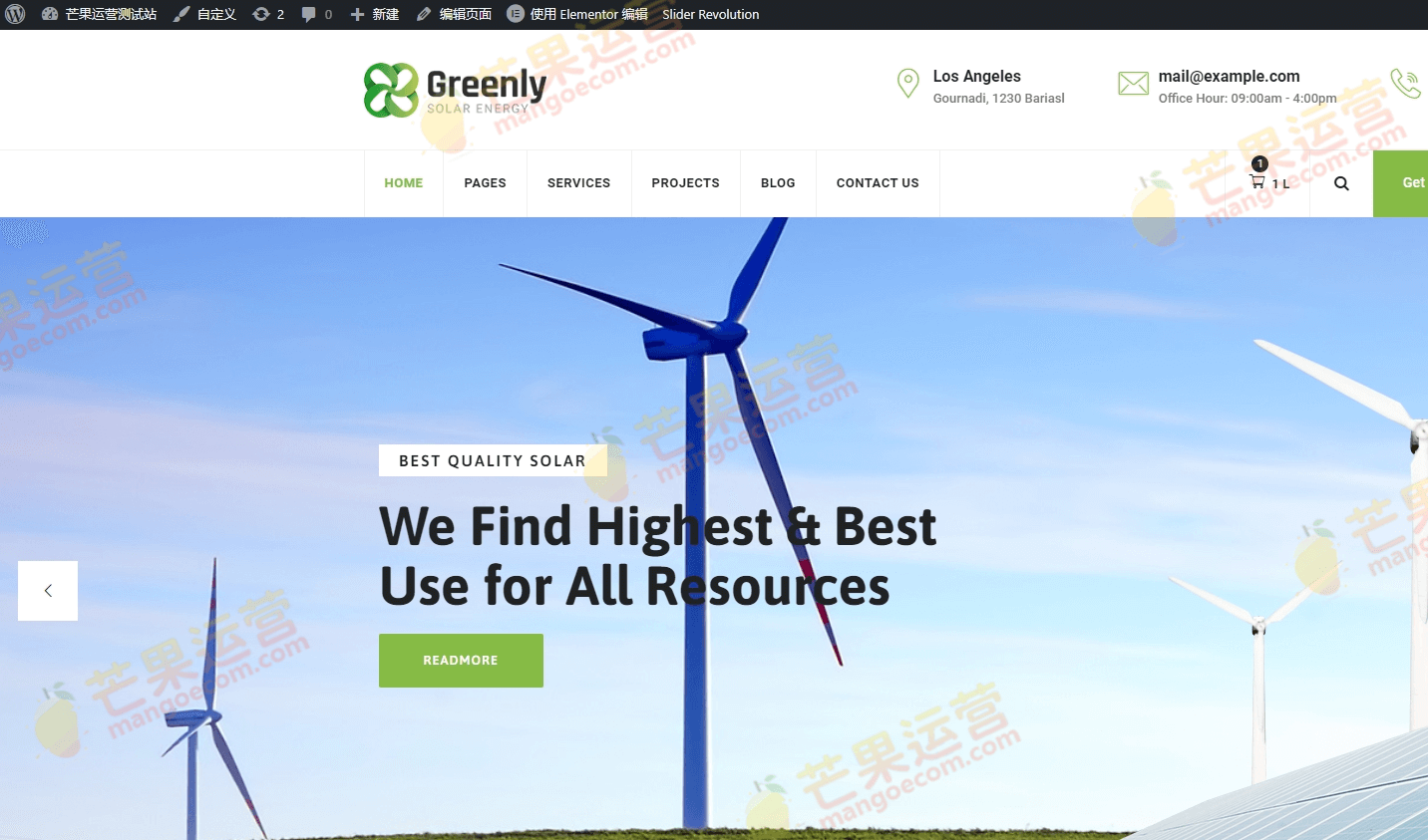 Greenly 生态环保绿色能源与太阳能 WordPress 主题破解版下载