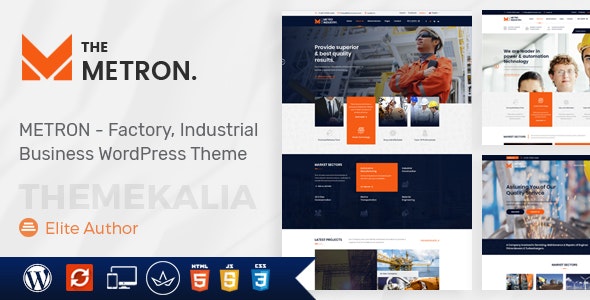 Metron v2.4 – 工业和建筑 WordPress 主题破解版下载