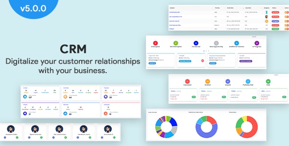 CRM v5.0.0 – 具有项目管理、任务、线索、发票、估算和目标的 Laravel CRM源码破解版下载