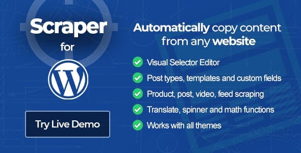 Scraper v2.0.6 – 适用于 WordPress 的自动内容爬虫插件破解版下载